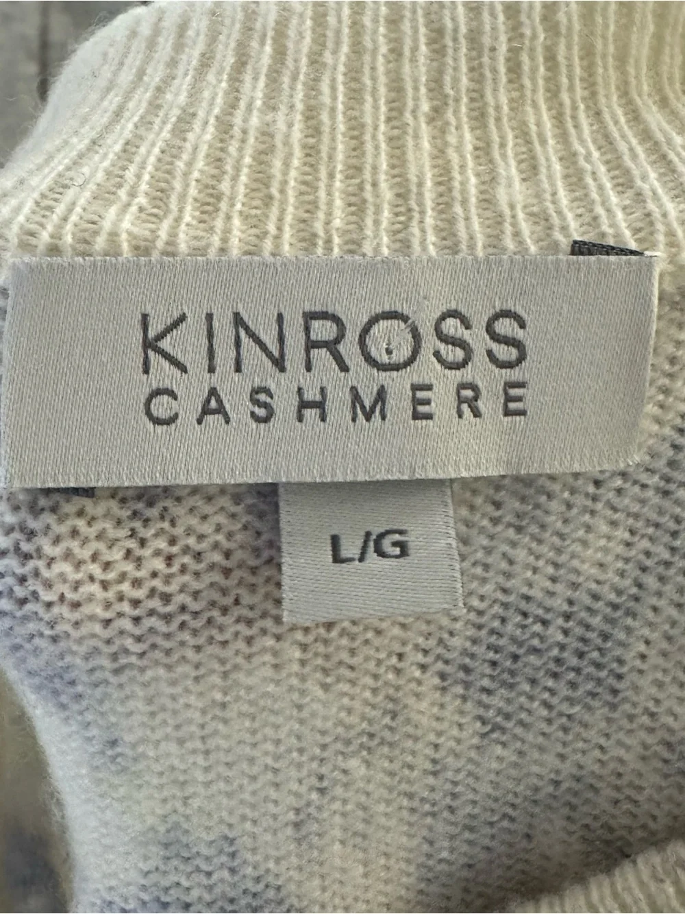 Kinross Cashmere Sweater Multi Floral pattern Size Large 100% cashmere